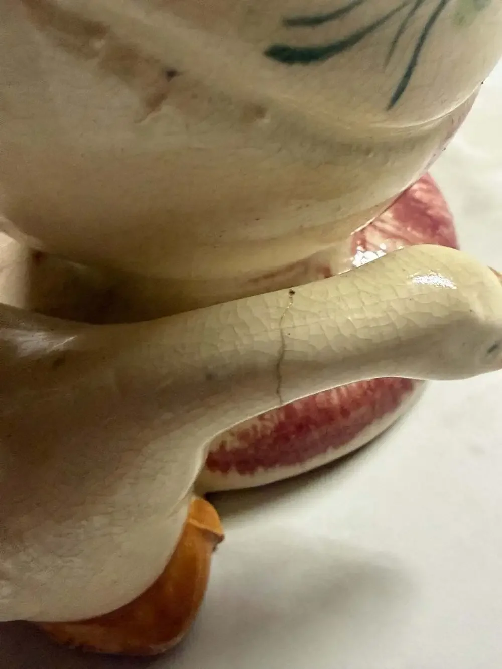 Vintage Hand-Painted Ceramic Duck Vase Made in Japan